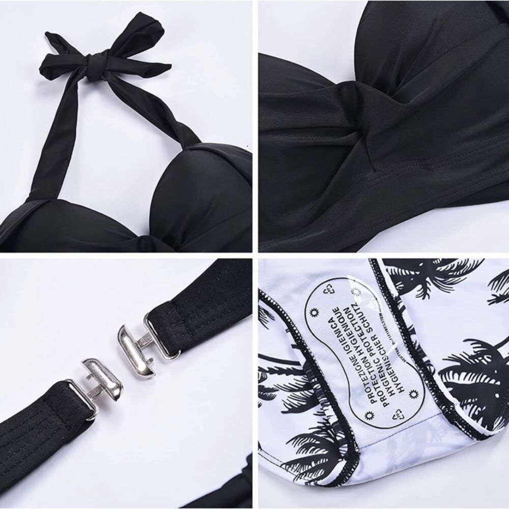 High Waist, Halter Top Bikini- Size Medium - Picture 4 of 8